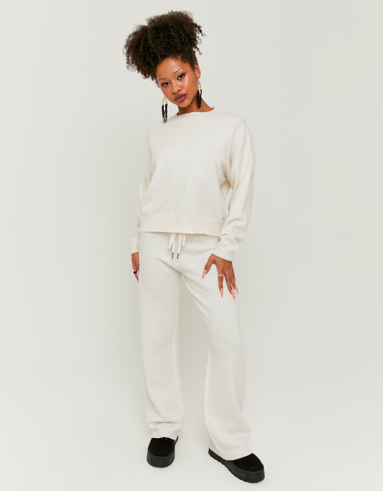 Flare Knitted Trousers | Off White