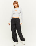 Cargo Parachute Trousers | Black
