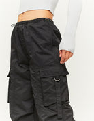 Cargo Parachute Trousers | Black
