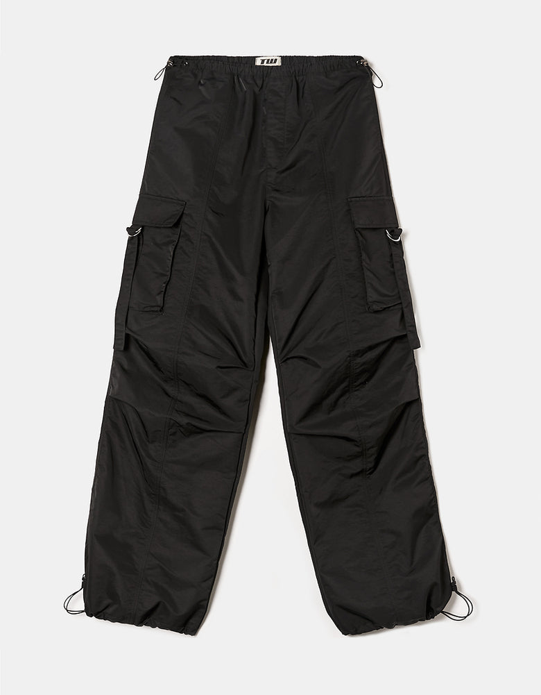 Cargo Parachute Trousers | Black