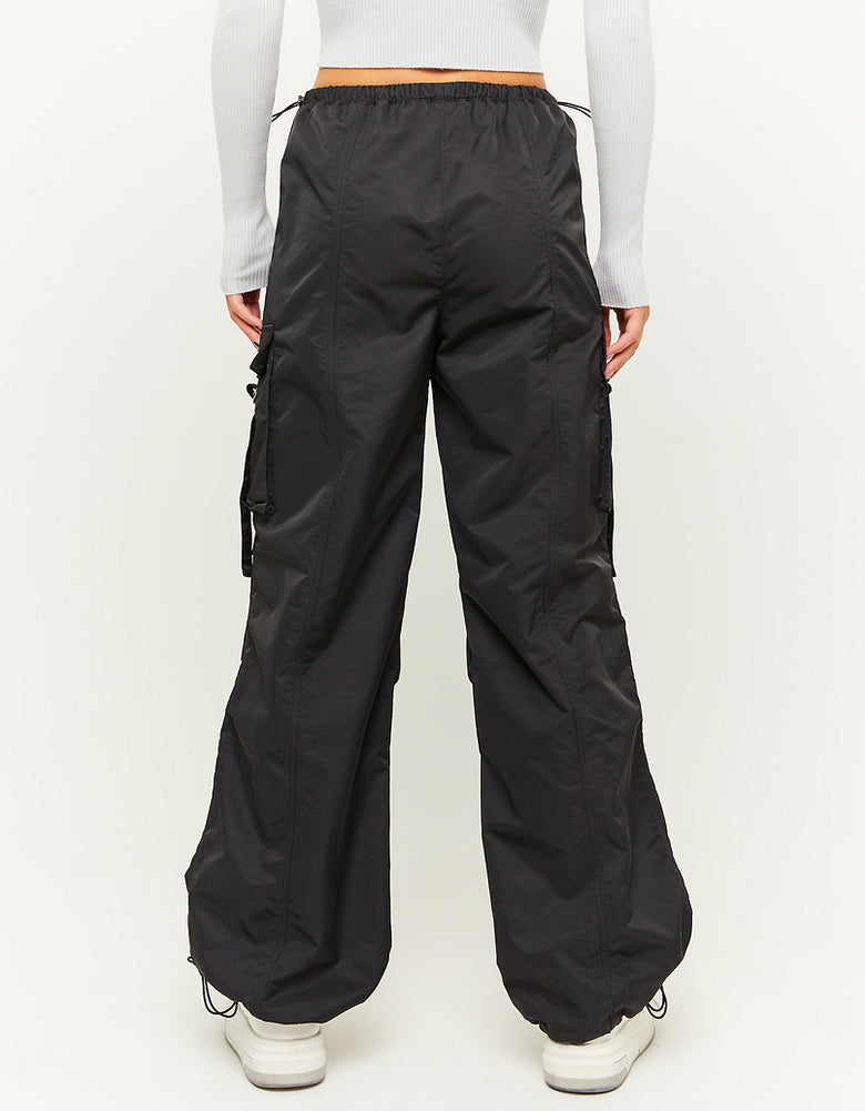 Cargo Parachute Trousers | Black