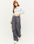Cargo Parachute Trousers | Grey