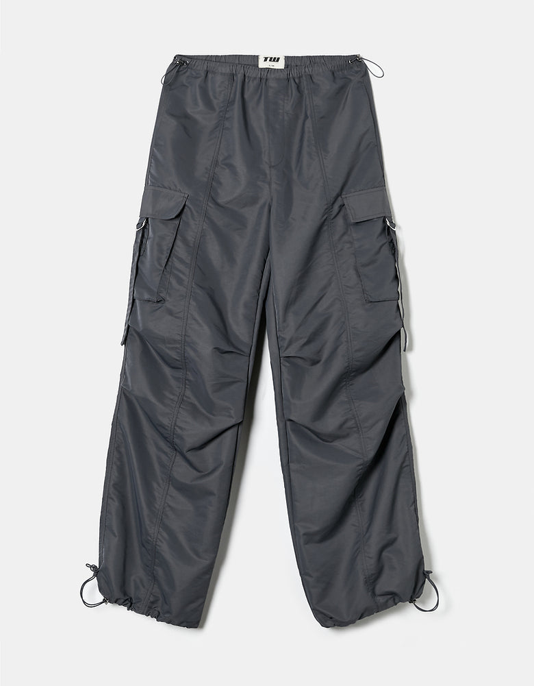 Cargo Parachute Trousers | Grey