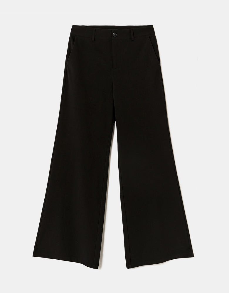 Tailored Wide Leg Trousers | Black