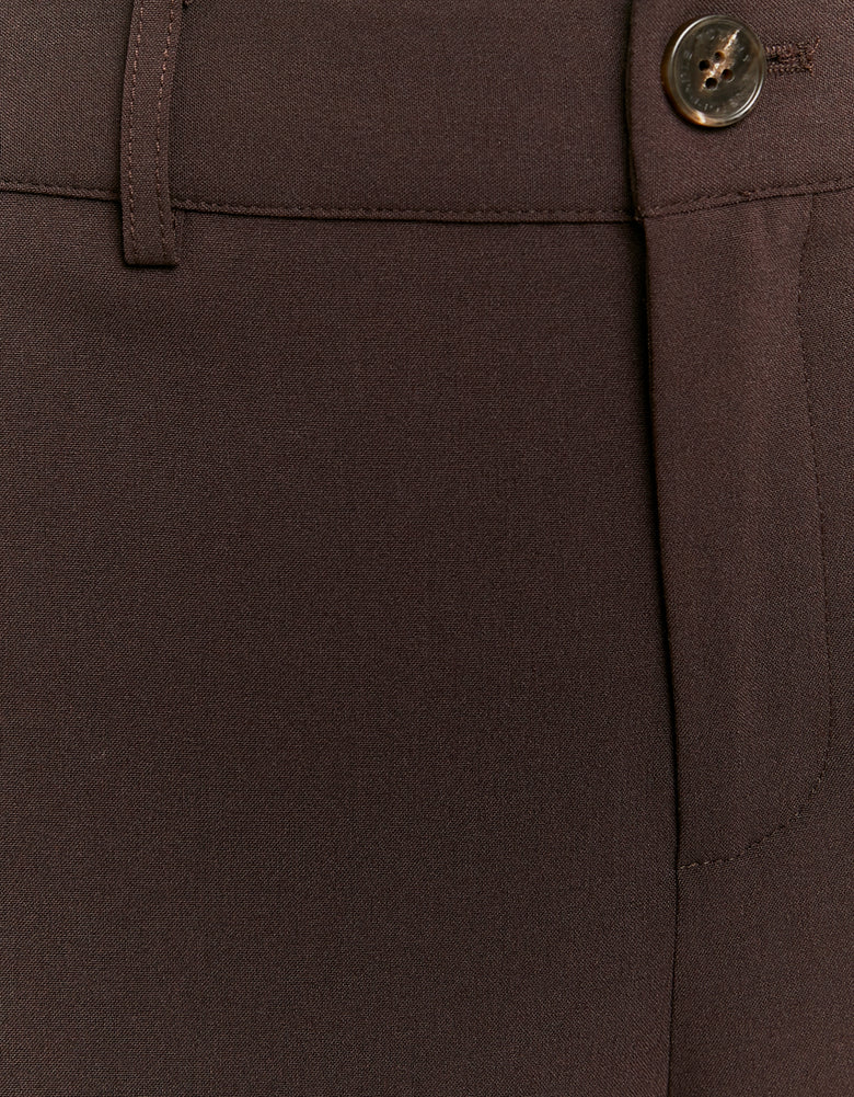 Tailored Wide Leg Trousers | Brown