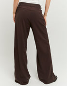 Tailored Wide Leg Trousers | Brown