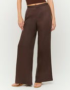 Mid-Rise Straight Leg Trousers | Brown