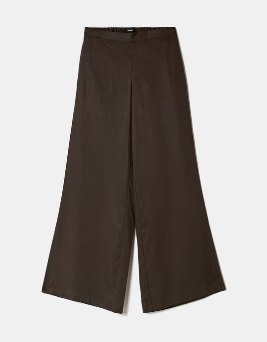Mid-Rise Straight Leg Trousers | Brown