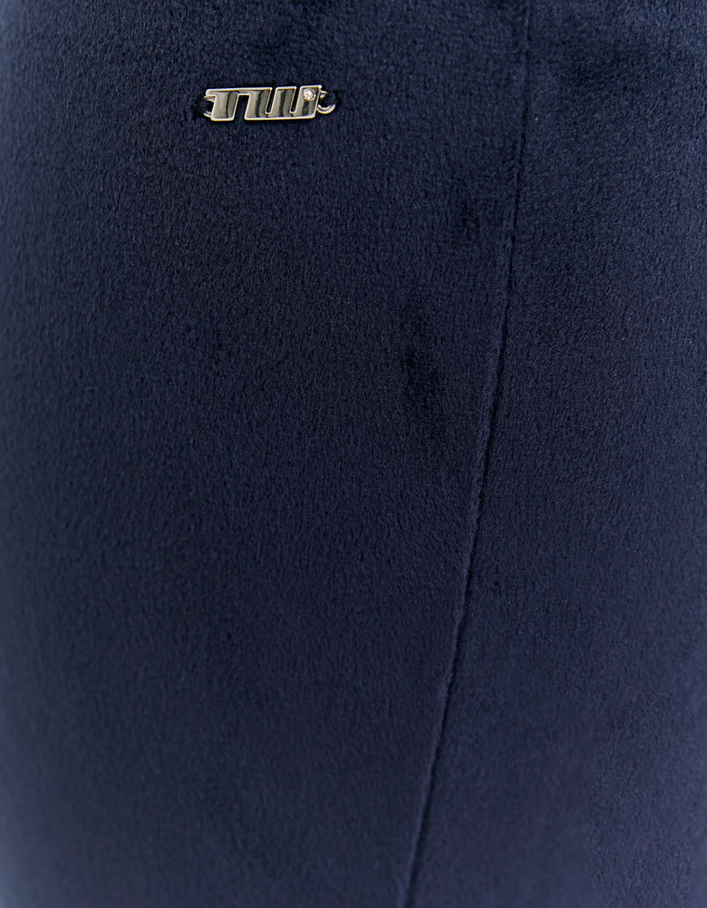 Velvet Mid Waist Jogger | Navy