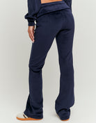 Velvet Mid Waist Jogger | Navy