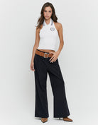 Straight Pants | Navy
