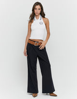 Straight Pants | Navy