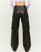 Faux Leather Trousers | Black