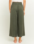 Lightweight Trousers with Elastic Waist Band | Kaki
