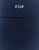 Knitted Flare Trousers | Navy