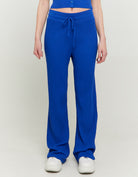 Wide Leg Knitted Trousers | Royal Blue