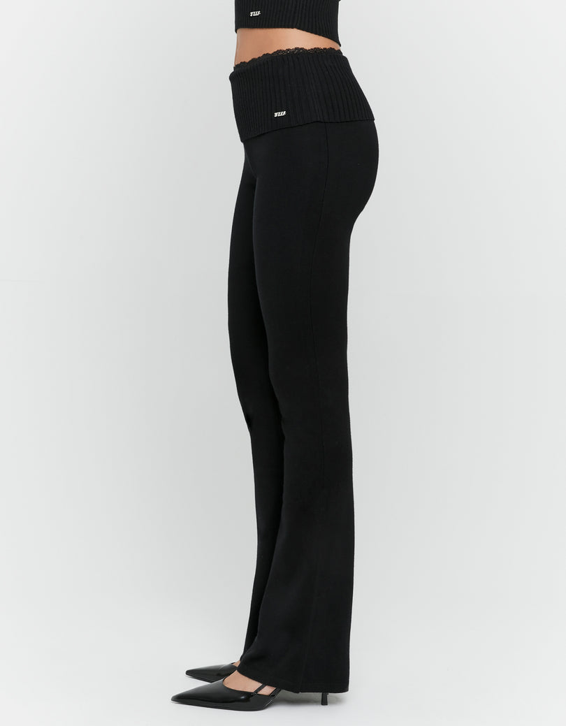 Knit pant | Black