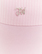 Skinny Flare Knitted Trousers | Pink