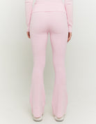 Skinny Flare Knitted Trousers | Pink