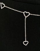 Knitted Flare Trousers With Belt | Black