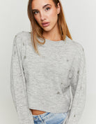 Jumper with Rhinestones | Grey