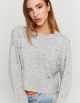 Jumper with Rhinestones | Grey