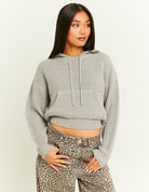 Hooded Knit Jumper | Grey
