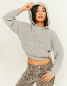 Hooded Knit Jumper | Grey