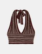 Knit Crop Top with Sequins | Melange