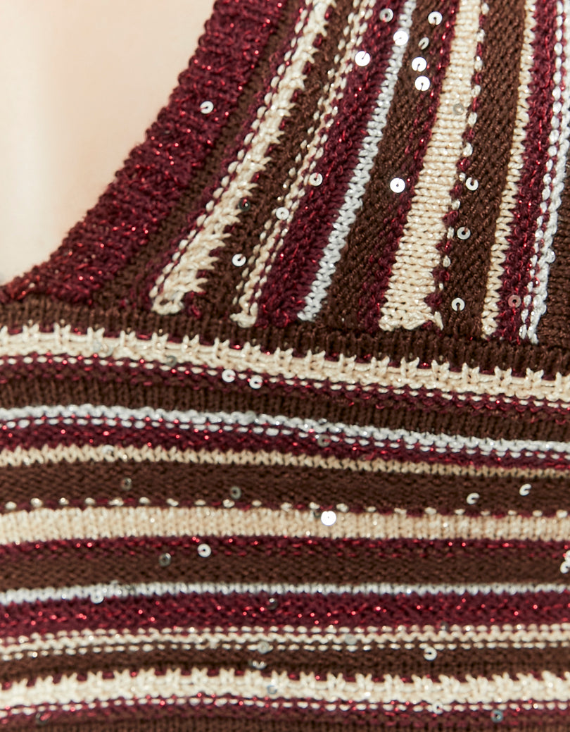 Knit Crop Top with Sequins | Melange