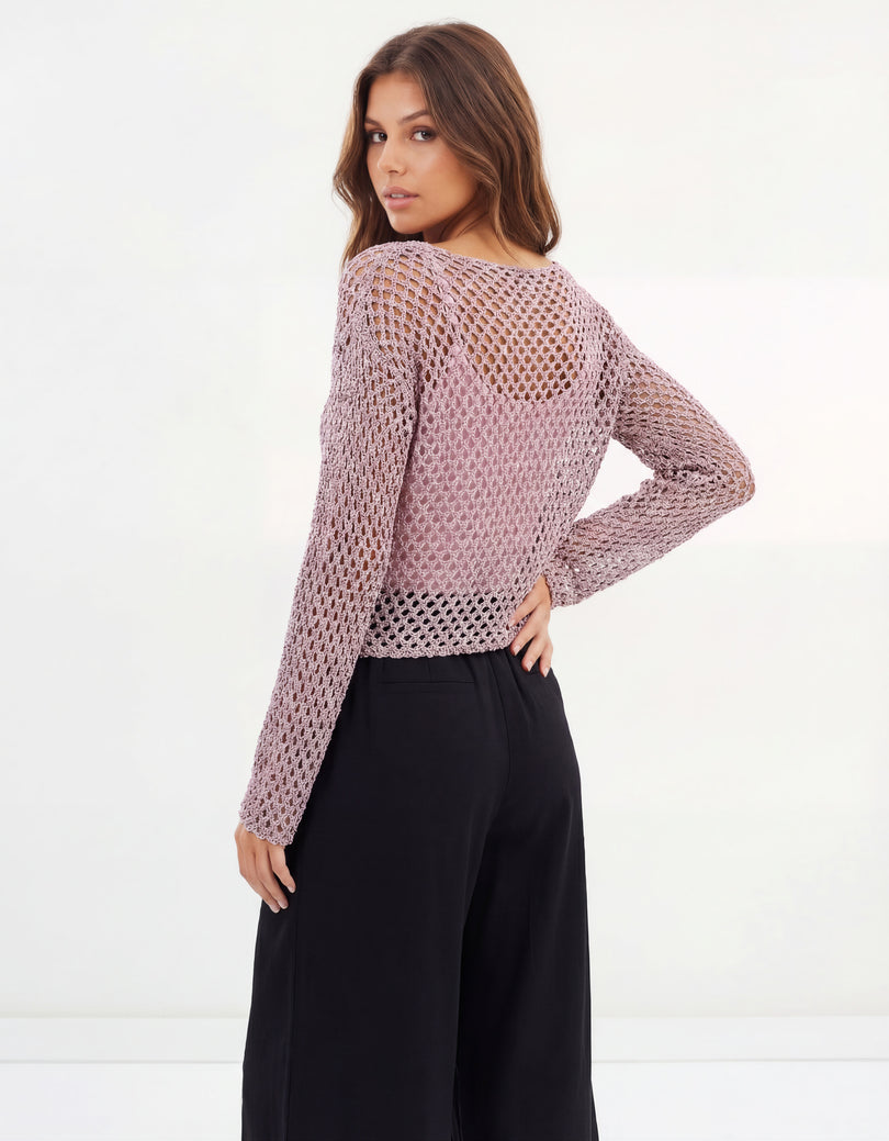 Knit Top | Pink