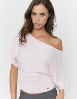 Boat Neck sweater | Pink