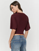 V-Neck Sweater | Bordeau