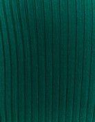 Tight Knit Cropped Top | Deep Green