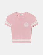 Knitted Top Short Sleeves | Pink