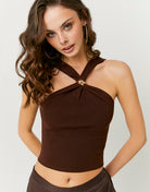 Halter Top | Brown