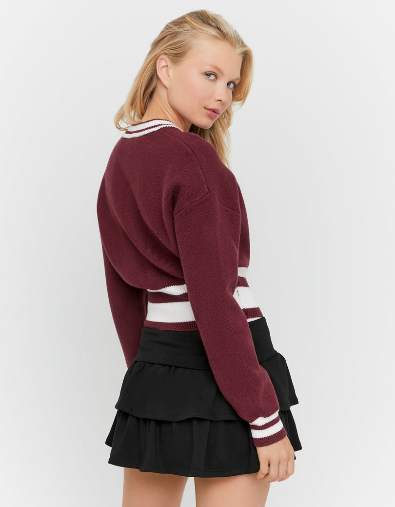 Cropped Sweater | Bordeau