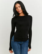 Asymmetric Sweater | Black
