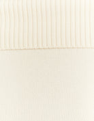 Fitted Knit Jumper with Off?Shoulder Fold | Cream