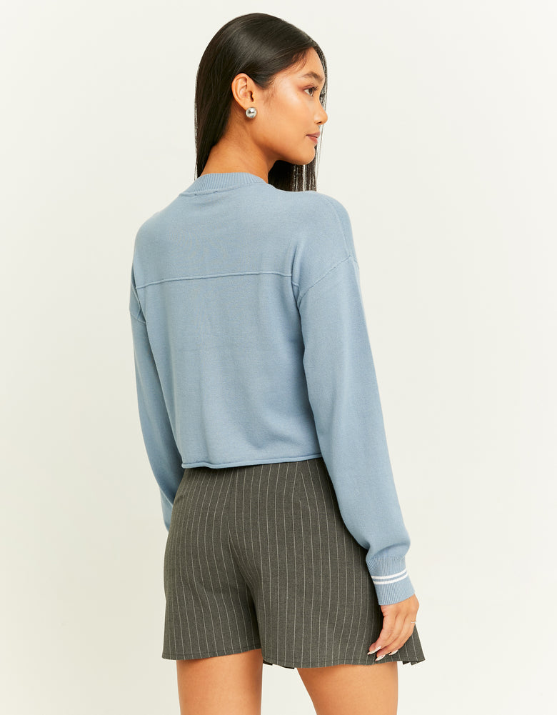 Varsity Knit Jumper | Blue