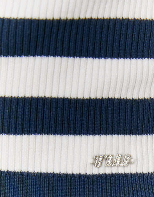 Sweater | White-Navy