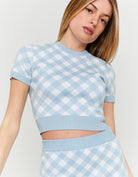 Vichy Pattern Jumper | Blue Vichy