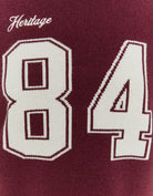 Knitted Sweater with Embroidery | Bordeau