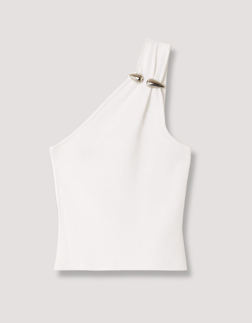 One Shoulder Top | Off White