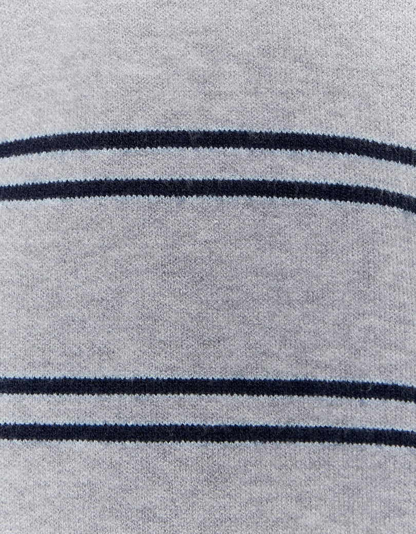 Polo Sweater | Grey Striped