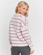 Polo Sweater | Pink Striped