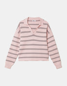 Polo Sweater | Pink Striped