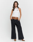 knitted Cropped Top | Off White