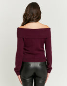 Off Shoulder Jumper | Bordeau