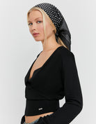 Wrap Knit Jumper | Black